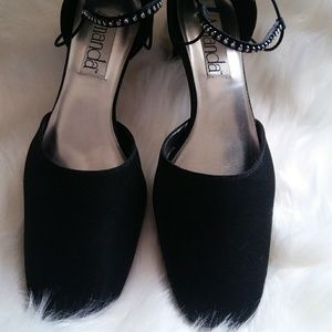 NWOT Satin block heel dress shoe 12M